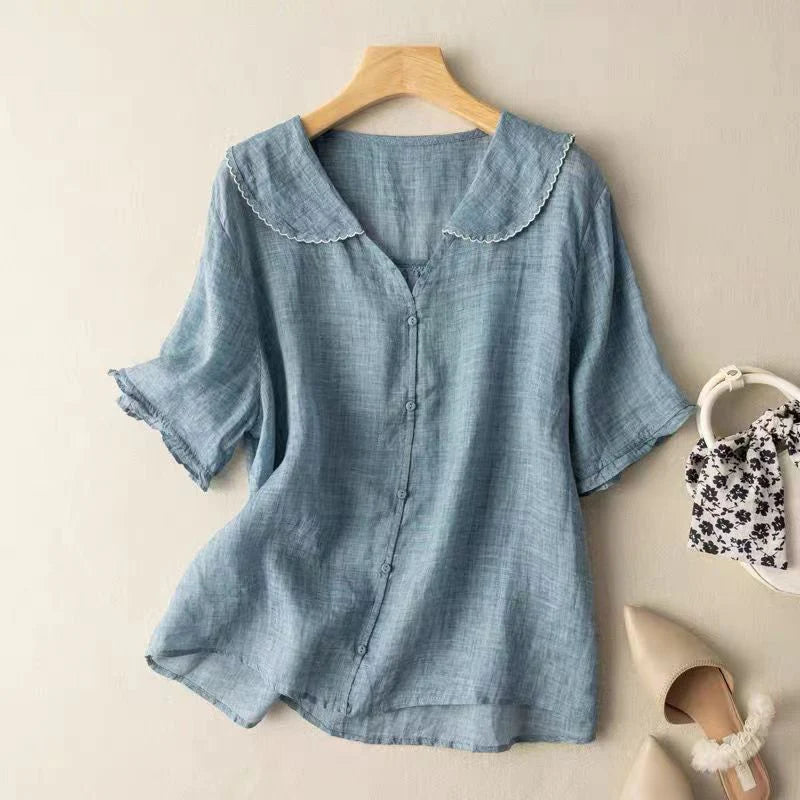 Jessamine™ Cotton Short Sleeve Blouse