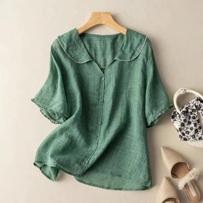 Jessamine™ Cotton Short Sleeve Blouse