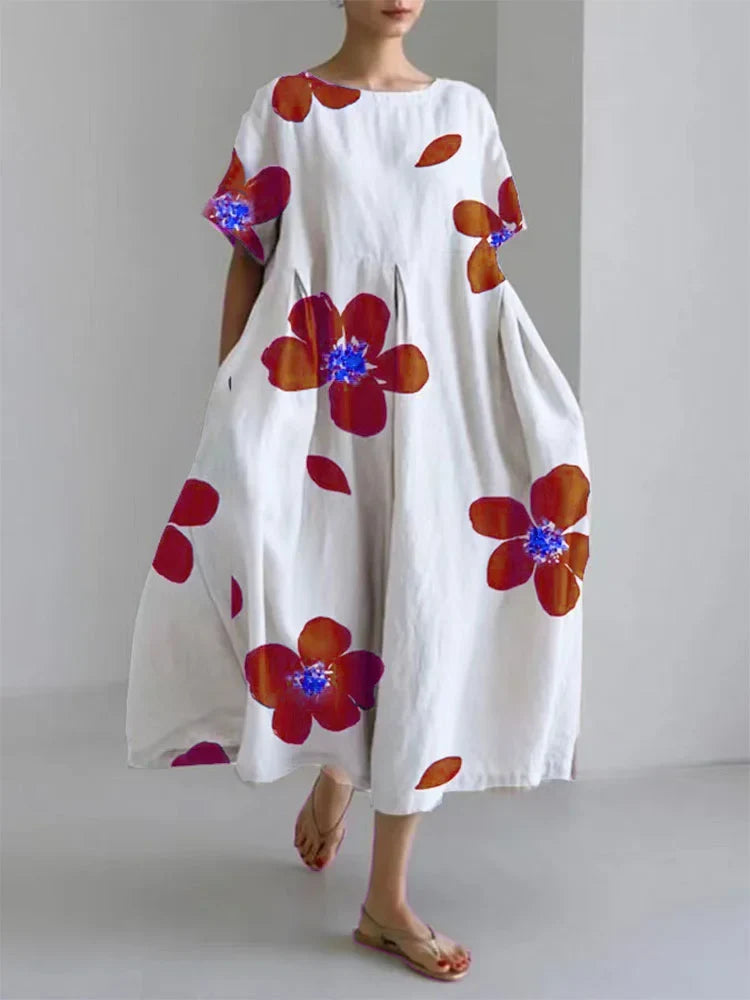 Ebony™ Floral A-Line Dress