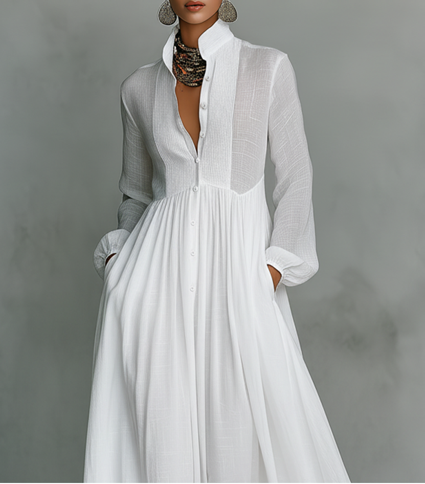 Celeste™ Button-Front Maxi Dress