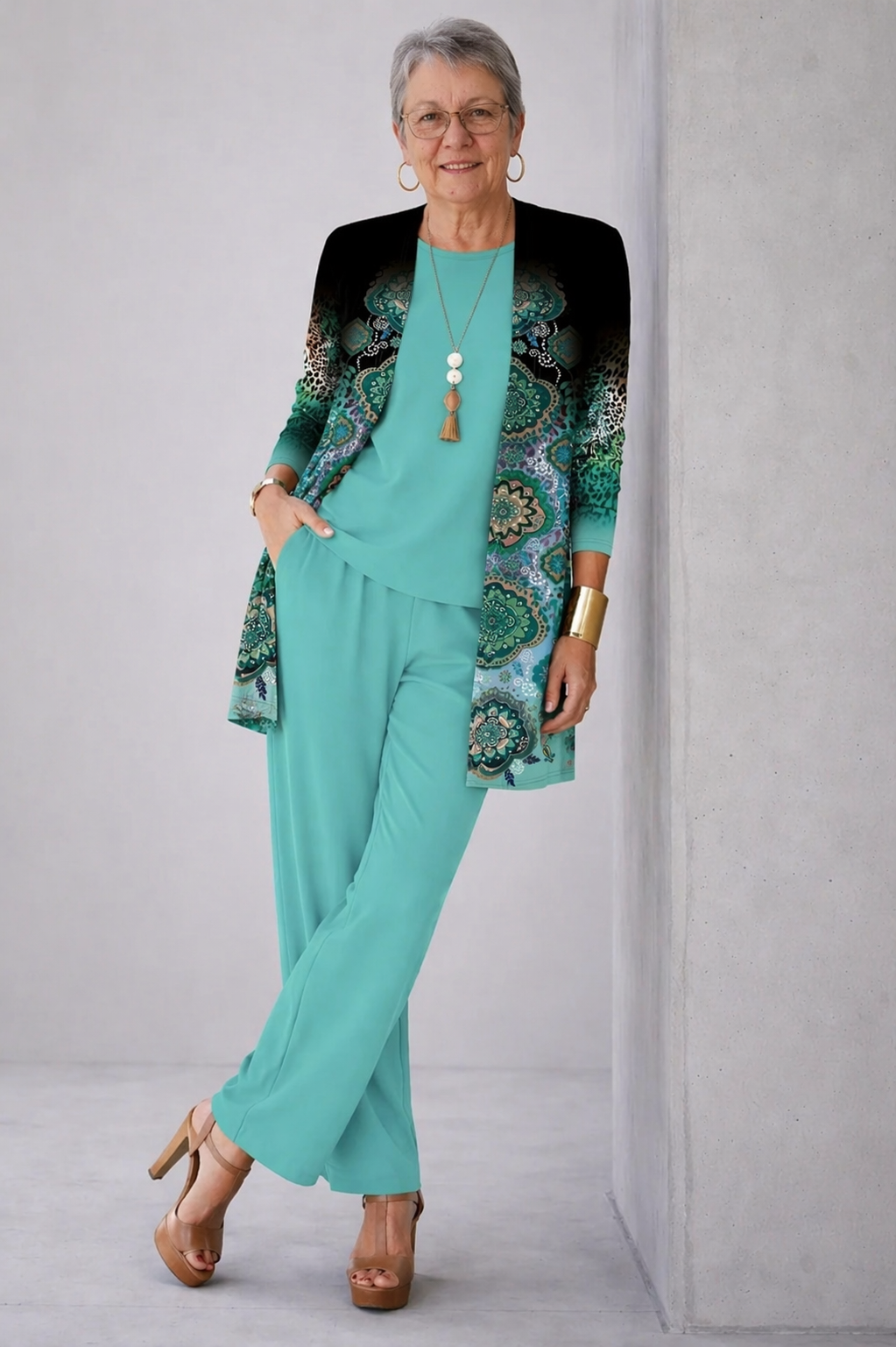 Fabianne™ Teal Green Three-Piece Set