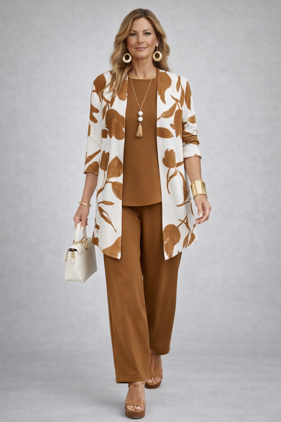 Elowyn™ Floral Cardigan Trouser Set