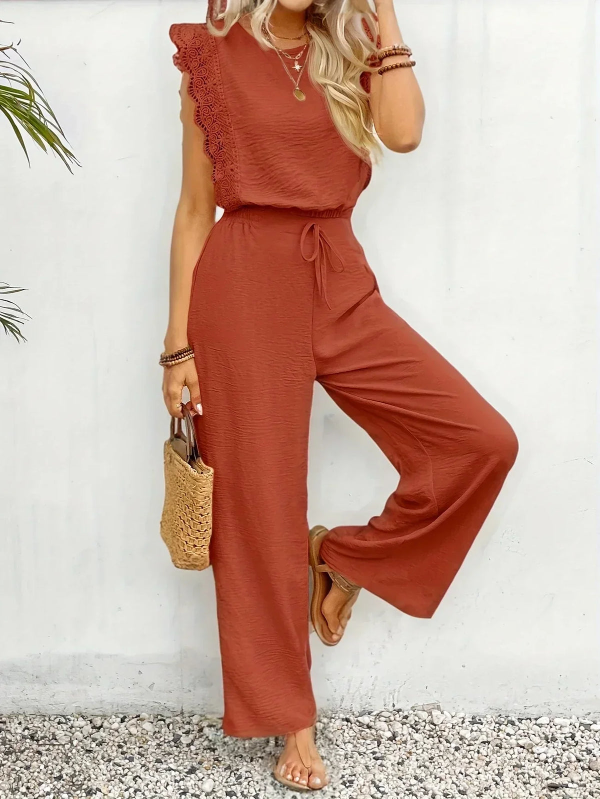 Bevlyn™ Lace-Trim Two-Piece Set