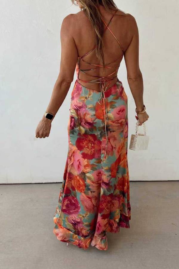Augusta™ Floral Backless Maxi Dress