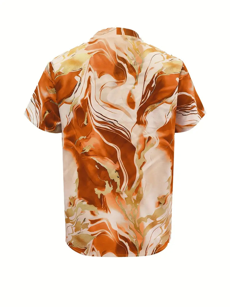 Johanna™ Marble Print Short-Sleeve Shirt