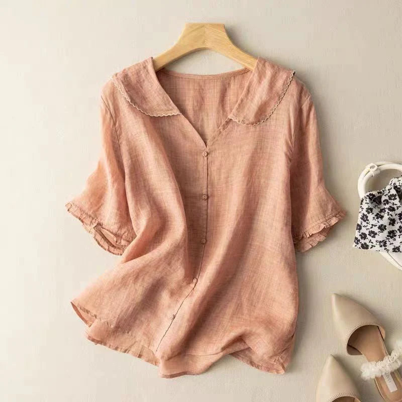 Jessamine™ Cotton Short Sleeve Blouse