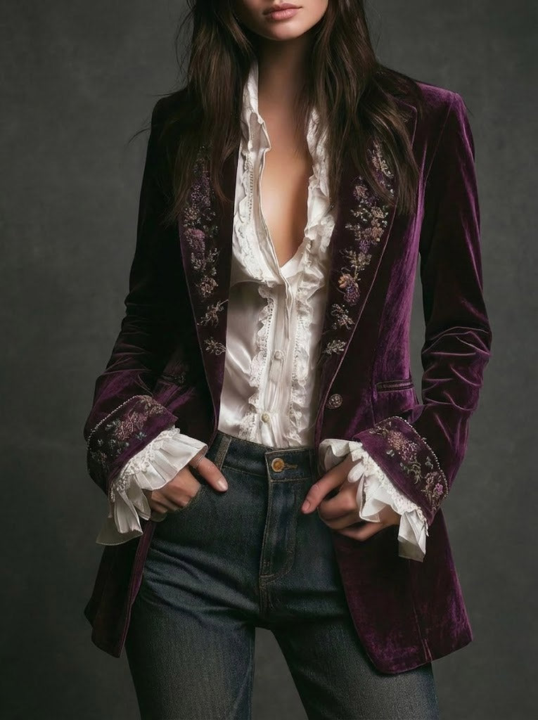 Millie™ Embroidered Long Jacket