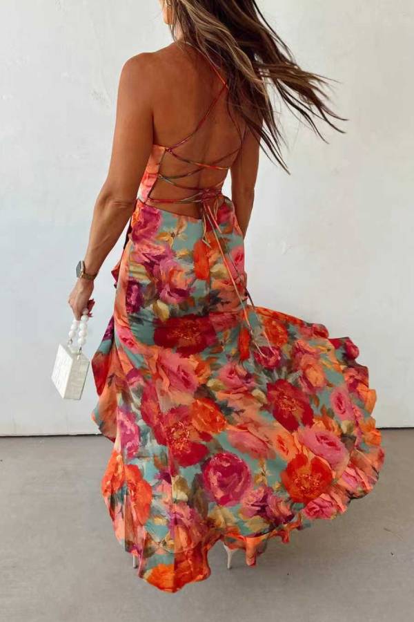 Augusta™ Floral Backless Maxi Dress