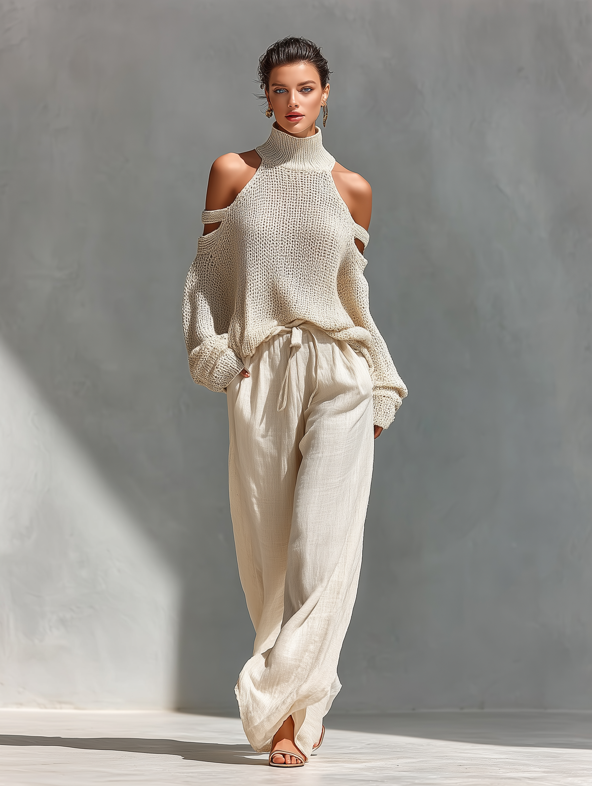 Alberthina™ Turtleneck Wide-Leg Knit Set