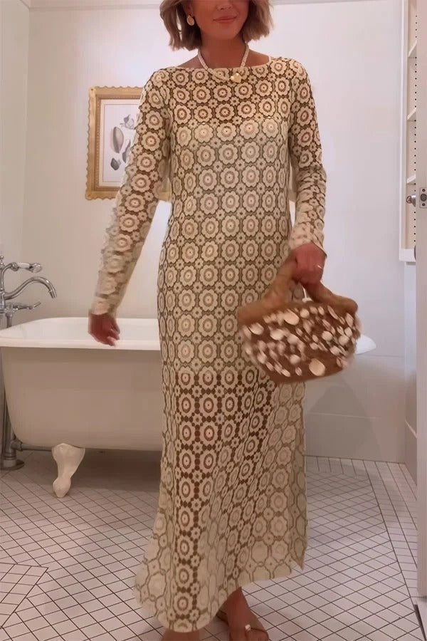 Arielle™ Floral Long-Sleeve Midi Dress