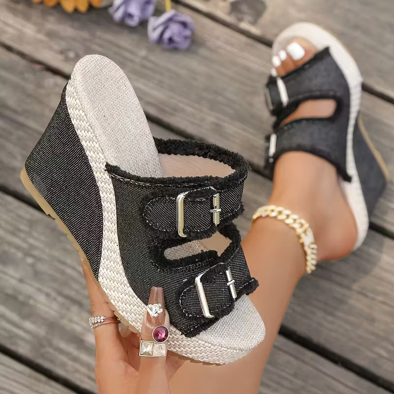 Sigrid™ Denim Wedge Sandals