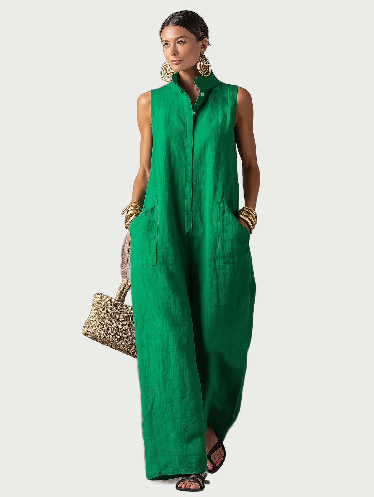 Emiline™ Stand Collar Jumpsuit
