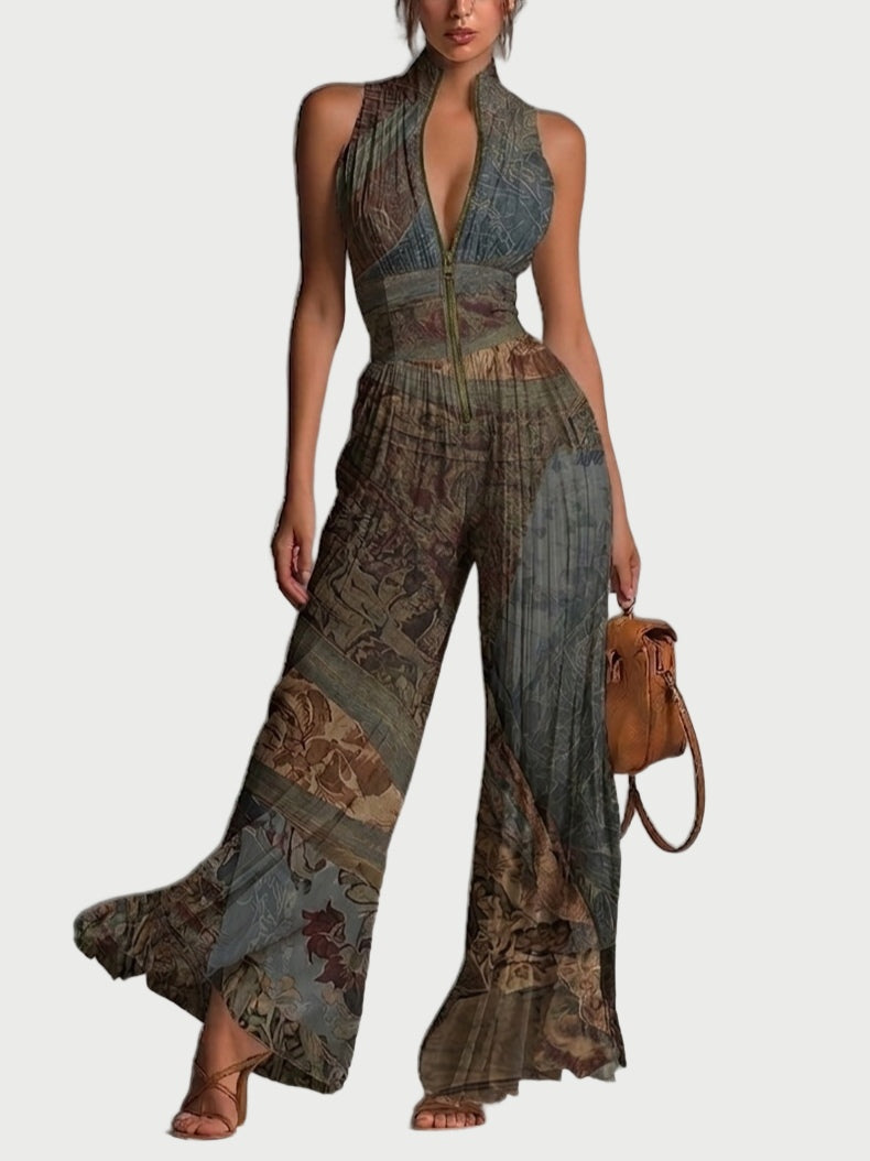 Eunice™ Ethnic Print Wide-Leg Jumpsuit