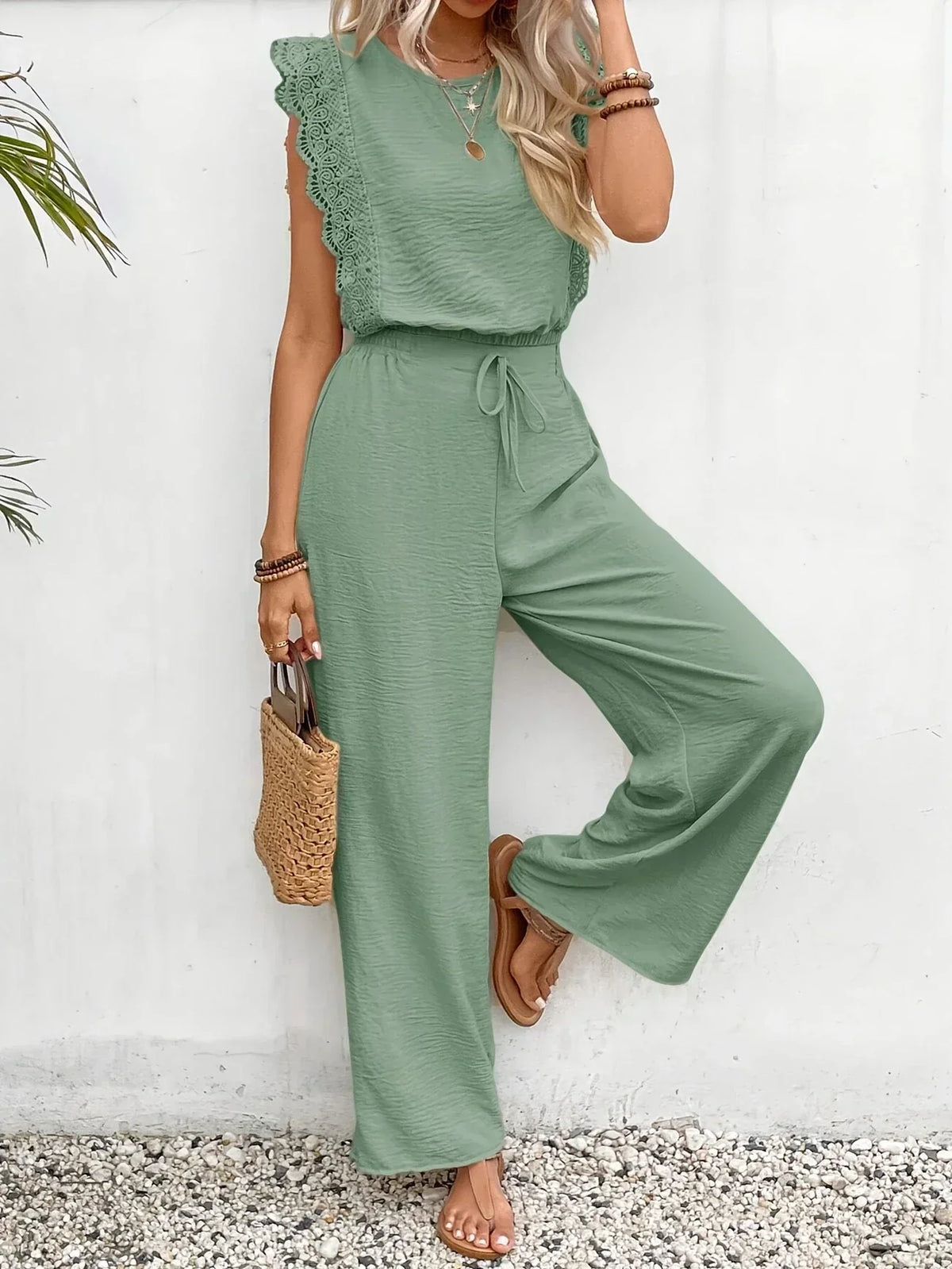 Bevlyn™ Lace-Trim Two-Piece Set