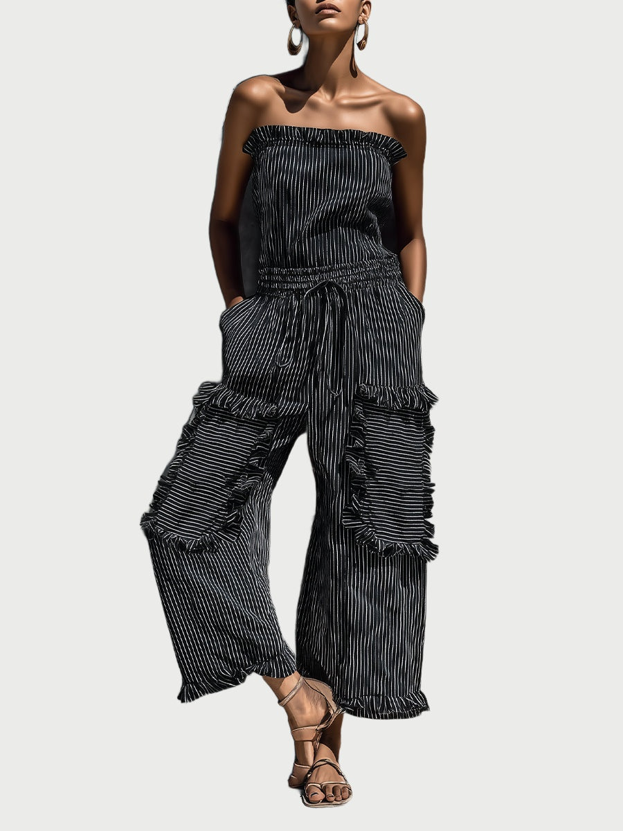 Faustine™ Striped Ruffle Jumpsuit