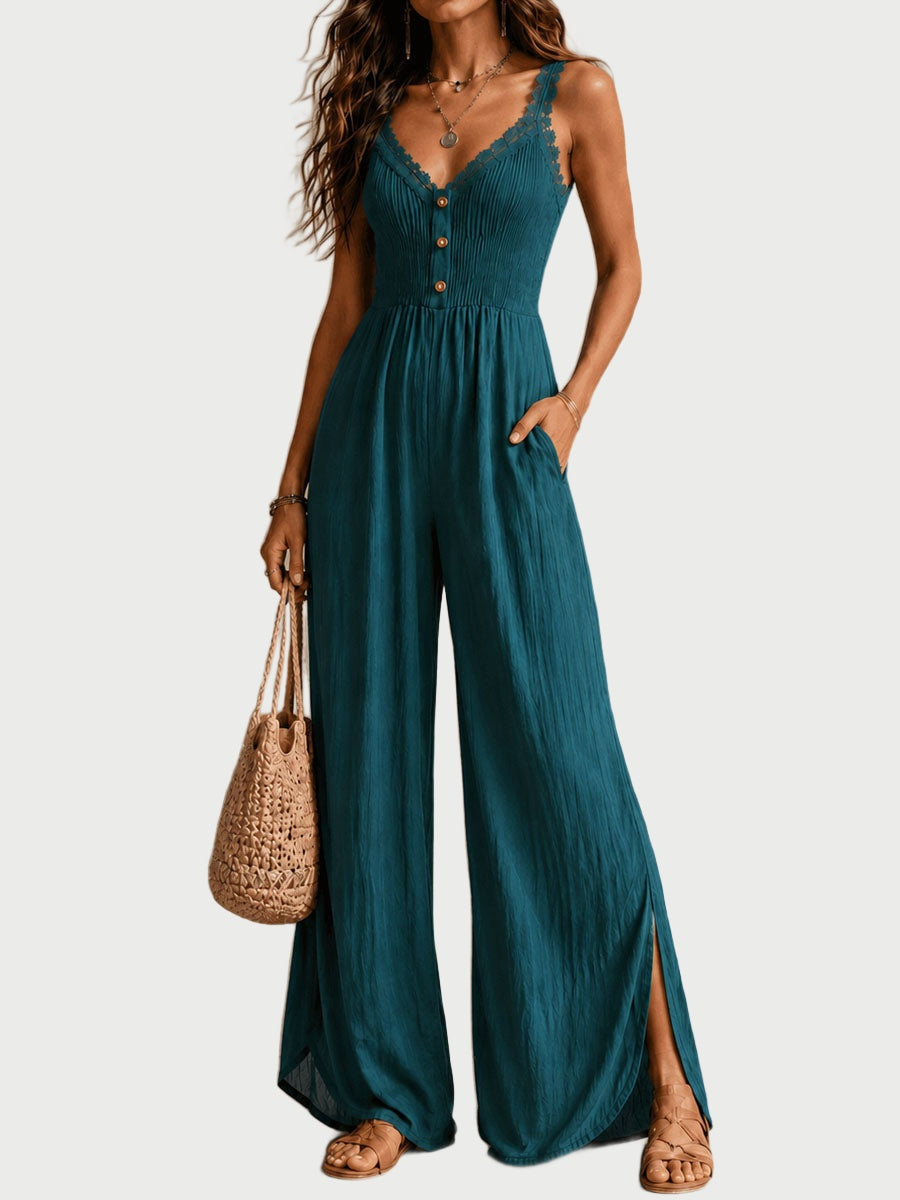 Fenella™ Wide-Leg Lace-Trim Jumpsuit