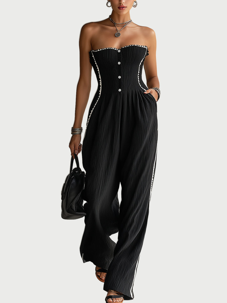 Fernanda™ Strapless Ribbon Trim Jumpsuit