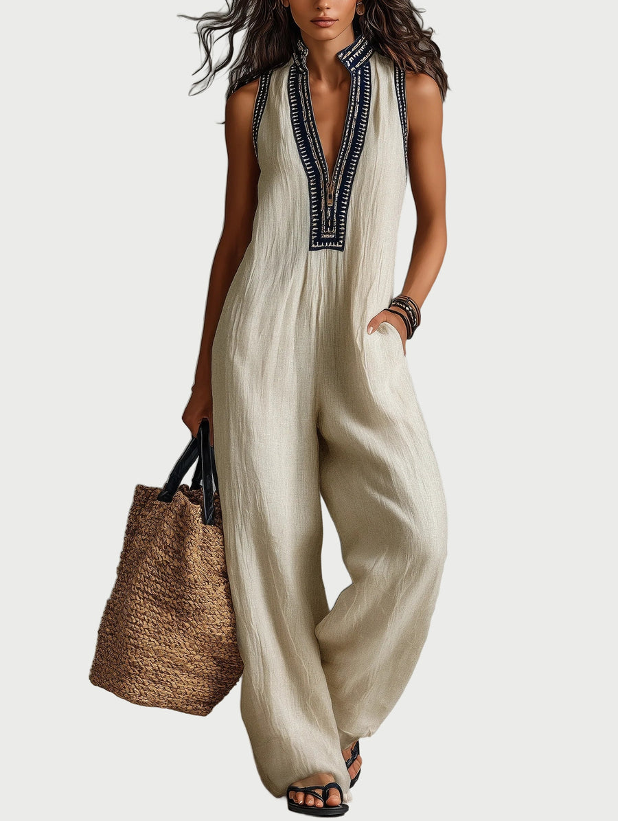 Giselle™ Sleeveless Zip-Front Jumpsuit