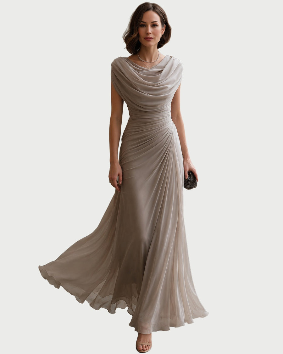 Ruched Sleeveless Maxi Dress
