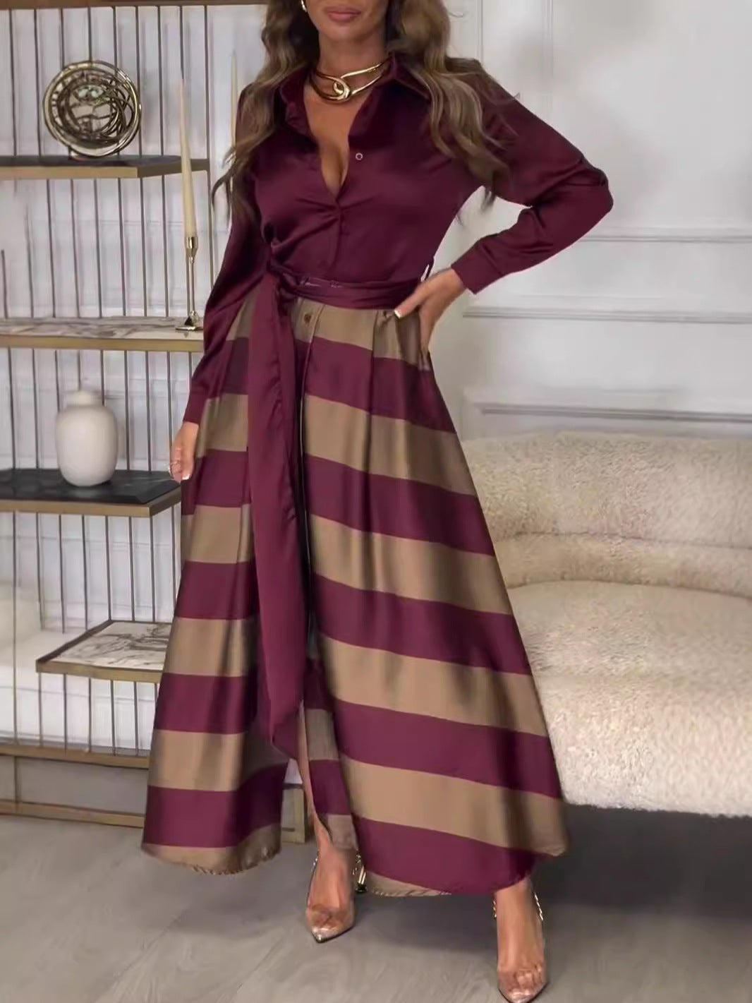 Brontë™ Striped Maxi Dress