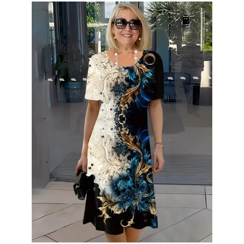 Clarinda™ Printed Relaxed Dress